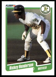 1990 Fleer 10 Rickey Henderson   Oakland Athletics  Baseball Card