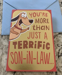 Día del Padre - Son In Law Awesome Dad 5”x7” Tarjeta de Felicitación Sello - Imagen 1 de 9