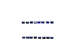 Natural Baguette Blue Sapphire 5.79 Cts Tol, 50 Pcs Lot 3.0 x 1.9-2.1 MM LxW - Picture 1 of 9