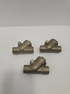 NIBCO 3/4" NPT Brass Horizontal Swing Check Valve 200 Cwp, PTFE Disc (Box Of 3) - Picture 1 of 3