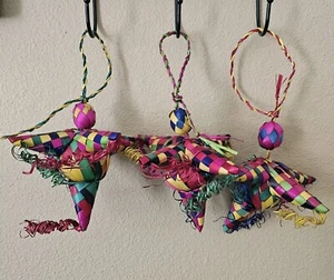 Mexican Christmas Tree Ornaments * 6 PC Set* Handmade/ Vibrant Colors. - Picture 1 of 11