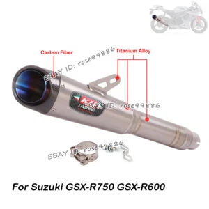 For Suzuki GSX-R750 GSX-R600 2011~2023 Exhaust Muffler Pipe Titanium Alloy - Picture 1 of 8