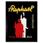 Advert Drink Alcohol Aperitif St Raphael Red White Wine France Framed Art Print