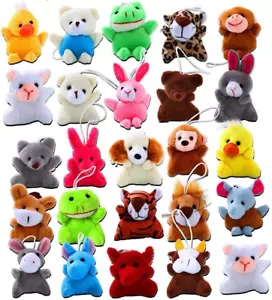 24 Pack Mini Plush Animals Toy Assortment, Small Stuffed Animals in Bulk for Kid - Picture 1 of 12
