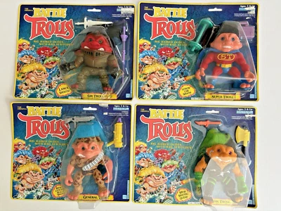 Vintage 1992 Hasbro Battle Trolls Toy Figures Lot of 4 - Brand New Sealed RARE - Image 1 of 4