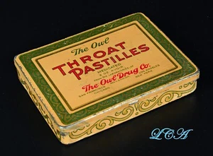 Antike EULEN DROGE Co HALS PASTILLEN Dose BUNT und ZIERLICH guter Zustand! - Bild 1 von 4