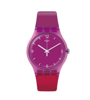 SWATCH WATCH CHERRYBERRY Wristwatch - SUOV104 - BERRY - NWT LAST ONE LEFT - Image 1 of 3