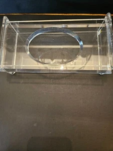 SCHWERE GUTE QUALITÄT LUCITE TASCHENTUCHBOX KLAR - Bild 1 von 7