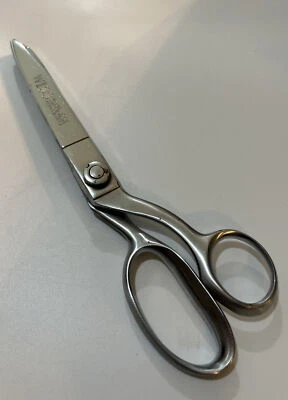 Vintage Metal Pinking Shears Scissors Wiss Model CC9 Chrome Plated 9” USA - Image 1 of 4