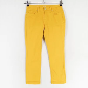 a.n.a. Jeans Womens 4 PETITE Mustard Yellow Skinny Crop Cotton Stretch Mid Rise - Picture 1 of 9