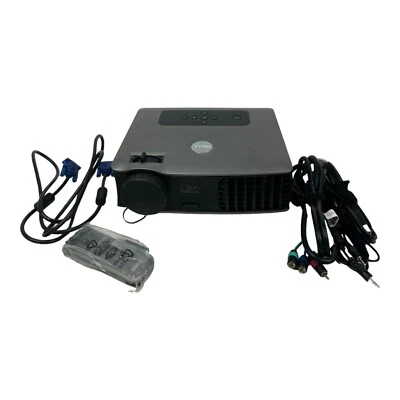 Dell 2400MP Projector with case, remote, VGA cables and ac adapter. - Image 1 of 4