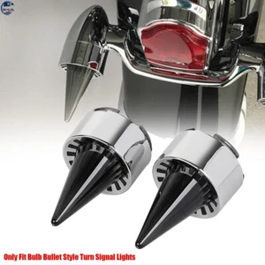 US Bullet Turn Signal Light Lens Cover Cap For Harley Dyna Touring Electra Glide - Picture 1 of 10