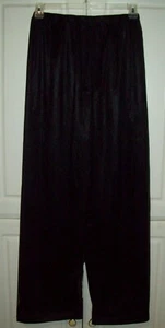 2 LAYER Black NYLON TRICOT & SHEER PJ BOTTOM 30" Inseam 26-42" ** - Picture 1 of 1