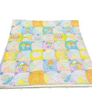 Coperta bambino Huggables vintage disegno patchwork pastello cotone - Foto 1 di 10