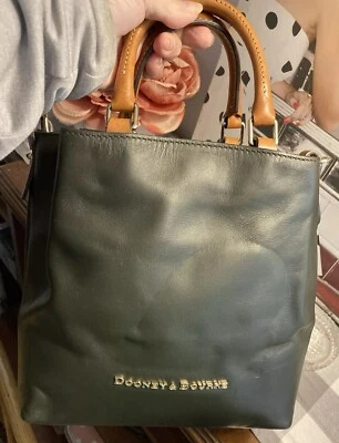 Dooney Bourke Forest Green Small Barlow Smooth Leather Satchel Handbag Purse - Image 1 of 4