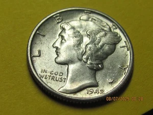 1942-D MERCURY DIME NICE HIGH GRADE FSB - Picture 1 of 2