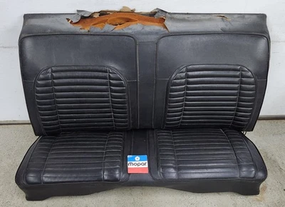 Dodge Charger Plymouth Road Runner Satellite GTX 1971 1972 asiento trasero negro Foto 1 de 4