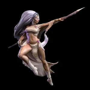 1/18 100mm 3D Print Superhero Model Kit Amazon Beautiful Girl Unpainted - Picture 1 of 2