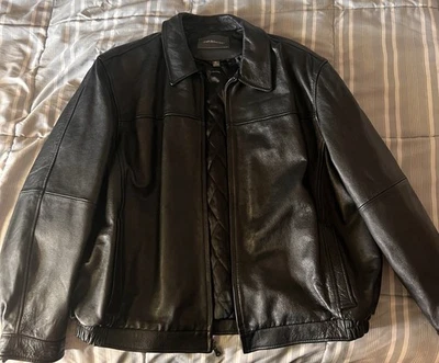 Chaqueta Croft And Barrow de Cuero Negra XL Genuina Hecha en Cuero Pakistán Foto 1 de 4