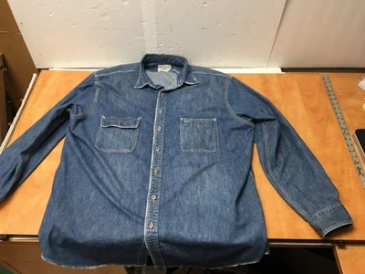 Polo Ralph Lauren Dungaree Mens Denim Long Sleeve Button Up Shirt 2LT see meas. - Image 1 of 4