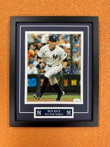 Ben Rice Signed 8x10 Photo Jsa Auto Custom Framed NY Yankees - Picture 1 of 4