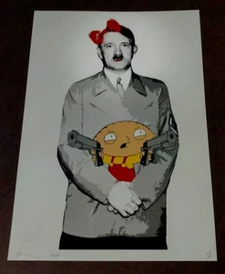 DEATH NYC ltd ed signed Graffiti Kunstdruck 45x32cm 2 Old Fashion Family Guys - Bild 1 von 2