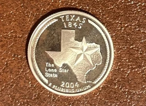 2004-S SILVER PROOF TEXAS STATE QUARTER 90% SILVER 6.25 GRAMS L@@K - Picture 1 of 2