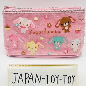 Sanrio Sugar Bunnies Federmäppchen Etui Rosa Shirousa Kurousa Hase Japan Selten - Bild 1 von 16