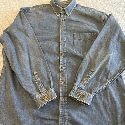 Camisa vaquera vintage Eddie Bauer para hombre XL alta Foto 1 de 4