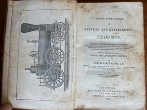 1853 NATURAL EXPERIMENTAL PHILOSOPHY STEAM & LOCOMOTIVE ENGINES RICHARD PARKER - Picture 1 of 9