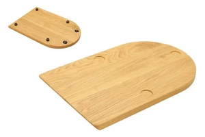 Oiled oak wooden Thermomix TM7 board with wheels - Picture 1 of 7