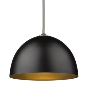Golden Lighting Zoey 1-Light Pewter Standard Pendant Matte Black - Picture 1 of 5