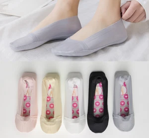 5 Pair/Set Women Ladies Invisible Socks Shoe Liners, No Show Socks Silicone - Picture 1 of 10