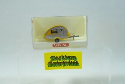Wiking 0924028 T B Wohnwagen silber gelb in OVP 1:87 168173 - Bild 1 von 2