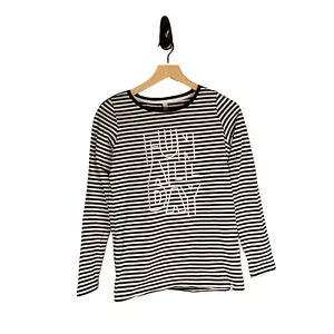 Esprit Graphic Print Long Sleeve T-Shirt w/ Tags, Black, Size: L | US 14 - Picture 1 of 2