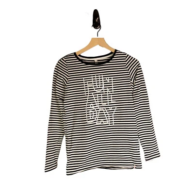 Camiseta Esprit Estampado Gráfico Manga Larga con Etiquetas, Negra, Talla: L | US 14 Foto 1 de 2