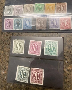 ALEMÁN 1945 1946? WW2 SELLOS ALEMANIA AM POST COLECCIÓN COMO NUEVOS - Imagen 1 de 4