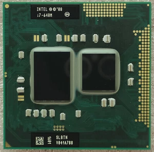 Intel Core i7-640M 2.8 GHz 4M Dual Core Processor Laptop CPU G1 SLBTN Socket G1 - Picture 1 of 2