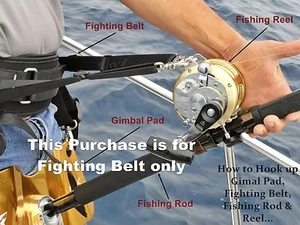 Jaws Ultimate Fighting Belt reel Harness for Big game Jigging Fishing Rod size M - Picture 1 of 12