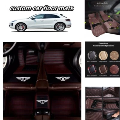 Fit For Bentley Continental GT Car Floor Mats Luxury Custom All Weather Carpets Foto 1 de 4