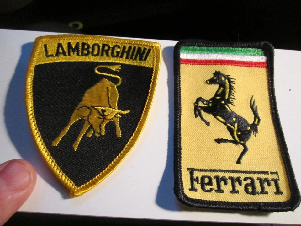 FERRARI & LAMBORGHINI PATCHES & 1990 CHIEF AUTO PARTS NATIONALS PATCH - BBA-14 - Image 1 of 4