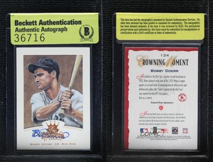 2002 Donruss Diamond Kings Bronze Foil Bobby Doerr BAS Certified BAS Encased HOF