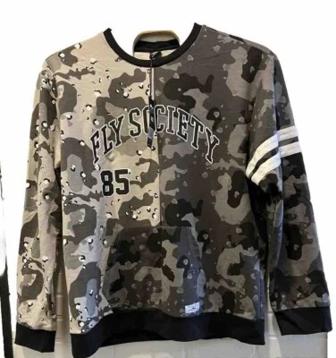Fly Society Hombres 4X Sudadera Camuflada Nueva Con Etiquetas Manga Larga Informal Foto 1 de 4