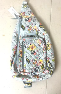 Vera Bradley Sling Backpack Blue Floral 24947-R27 Floating Garden - Flowers - Picture 1 of 11