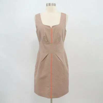 Vestido Vaina Joana Baraschi 6 Gris Taupe Naranja Sin Mangas Hasta la Rodilla Para Mujer Foto 1 de 4