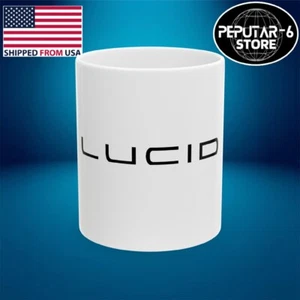 Tazza bianca tè caffè auto elettrica Lucid 11 oz 15 oz - Foto 1 di 1