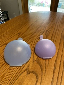 2Tupperware Forget Me Not Onion Tomato Keeper 5106A  Light Purple ,Blue Lg &Sm - Picture 1 of 8