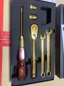KTC NEPROS Limited ip Gold Ratchet Wrench 3/8 Rare NO.NTX306GL Near Mint JAPAN - Picture 1 of 10