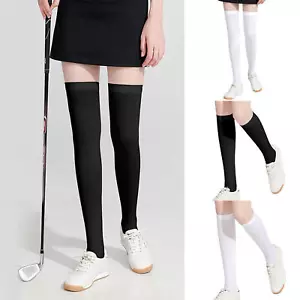 1 Pair Golf Sports Socks Ice Silk High Stockings Sunscreen Knee Socks Summer - Picture 1 of 16