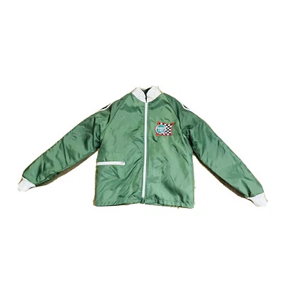Chaqueta De Colección Quaker State Crown California Verde Nylon Cremallera Auto Carreras S Foto 1 de 4